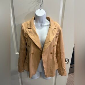 Double-Breasted Tan Jacket